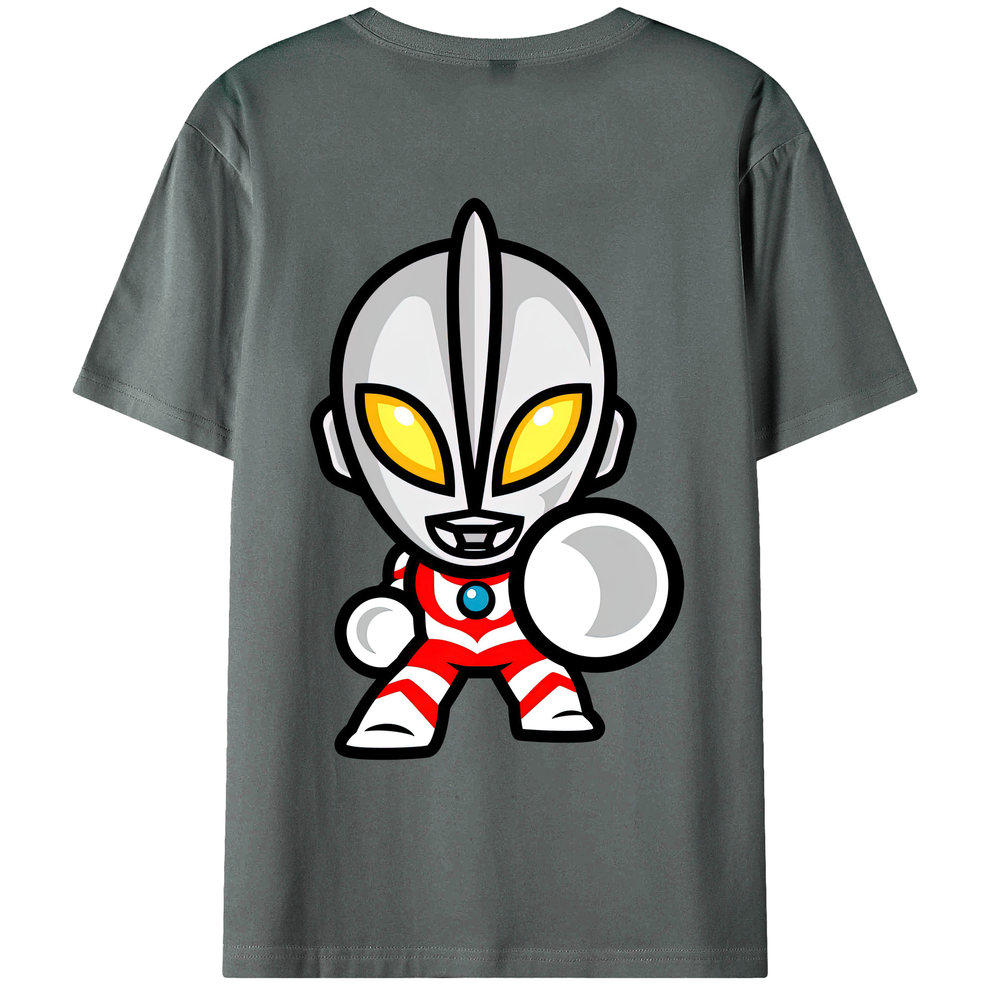（画像用） ウルトラマン Ultraman 綿100％ メンズ半袖Tシャツ（バックプリント） 通気性